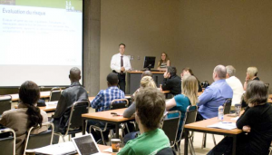 M. Chatigny et Mme Bradette-Hébert, lors de leur conférence Photographe : M-P Houde