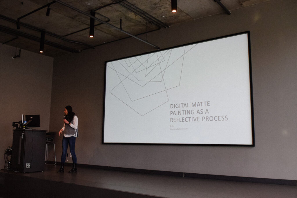 Zhi Wan : “Digital matte painting as a reflective process” (étudiante à la maîtrise, laboratoire Praxis)