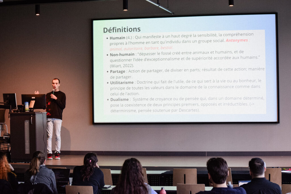 Lilian Villain : « L'humain et le non-humain : redéfinir le partage » (étudiant au DESS)