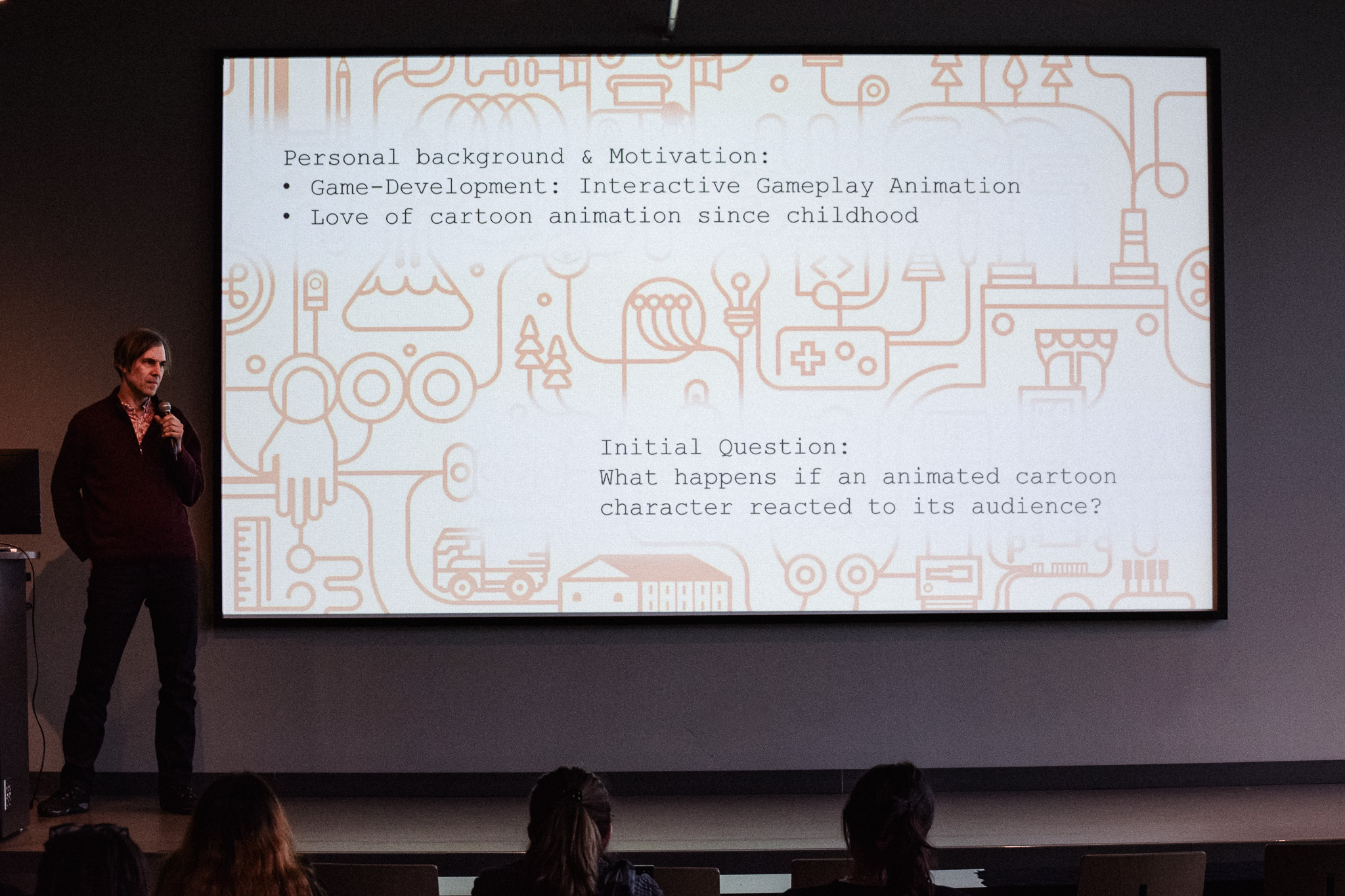 Leander Schock: “Presence through characterization: Exploring the creative process in designing an animated character with reactive behavior” (étudiant à la maîtrise, laboratoire Praxis)