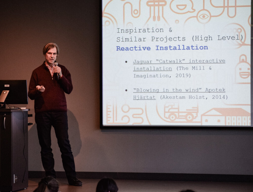 Leander Schock: “Presence through characterization: Exploring the creative process in designing an animated character with reactive behavior” (étudiant à la maîtrise, laboratoire Praxis)