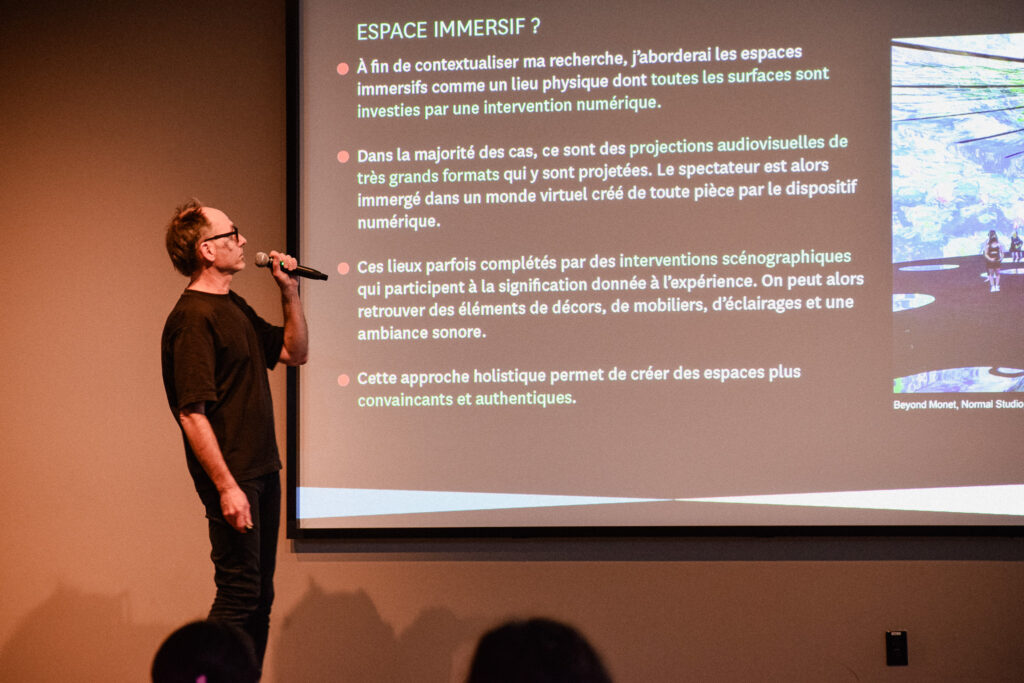 Laurent-Michel Tremblay   « Passez le message: le recours au récit, à l’interaction et à l’immersion pour éveiller l’engagement du public en art numérique » (étudiant à la maîtrise, laboratoire Mimesis)