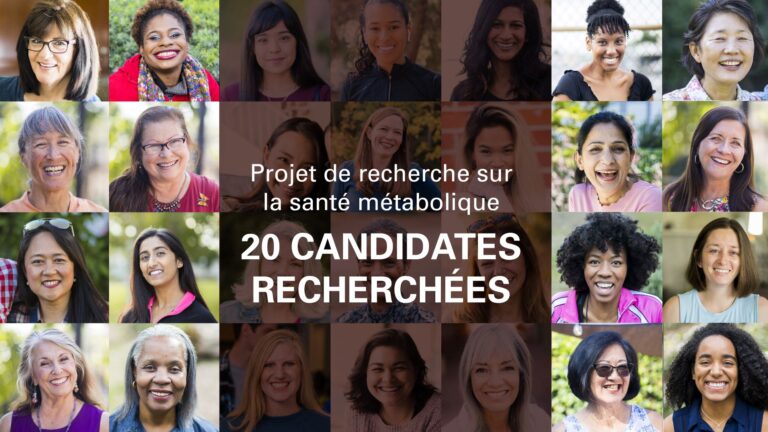 20 candidates recherchées pour un projet de recherche sur la santé métabolique