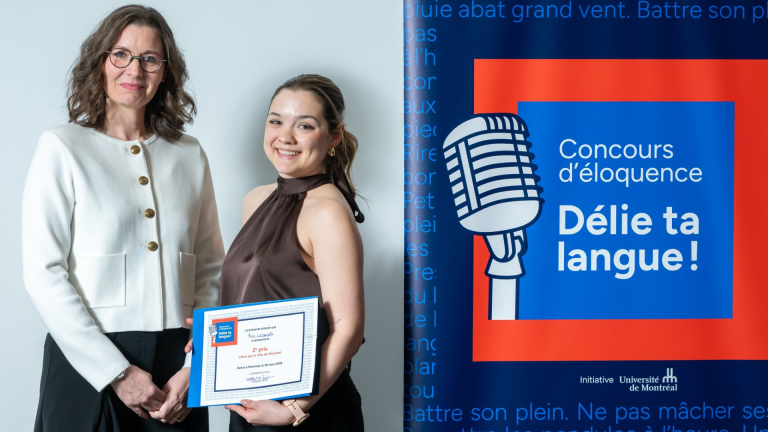 L&rsquo;étudiante Éva Lalancette décroche le 2e prix du concours d’éloquence «Délie ta langue!»